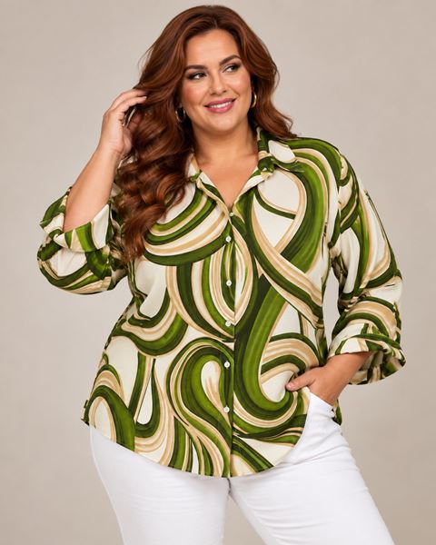 Immagine di QUALITY COTTON BLOUSE WITH DESIGN